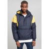 2-Tone Pull Over Jacket - Blau / Gelb