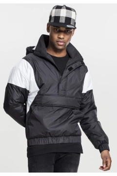 2-Tone Pull Over Jacket - Schwarz / Weiss