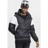 2-Tone Pull Over Jacket - Schwarz / Weiss