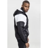 2-Tone Pull Over Jacket - Schwarz / Weiss