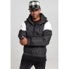 2-Tone Pull Over Jacket - Schwarz / Weiss