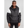 2-Tone Pull Over Jacket - Schwarz / Weiss