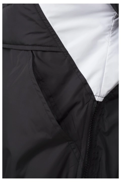 2-Tone Pull Over Jacket - Schwarz / Weiss