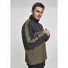 2-Tone Padded Pull Over Jacket - Olive / Schwarz