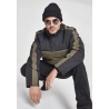 2-Tone Padded Pull Over Jacket - Olive / Schwarz