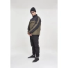2-Tone Padded Pull Over Jacket - Olive / Schwarz