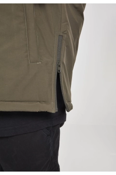 2-Tone Padded Pull Over Jacket - Olive / Schwarz