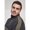 2-Tone Padded Pull Over Jacket - Olive / Schwarz