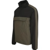 2-Tone Padded Pull Over Jacket - Olive / Schwarz