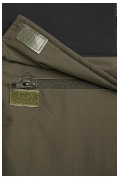 2-Tone Padded Pull Over Jacket - Olive / Schwarz