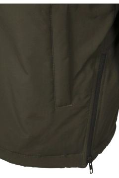 2-Tone Padded Pull Over Jacket - Olive / Schwarz