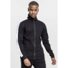 2-Tone Interlock Track Jacket - Schwarz / Weiss