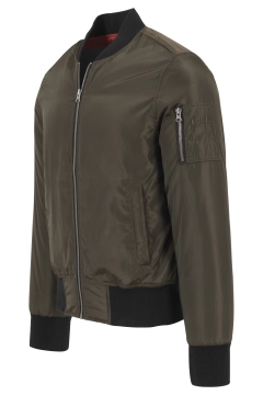 2-Tone Bomber Jacket - Olive