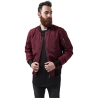 2-Tone Bomber Jacket - Burgundy