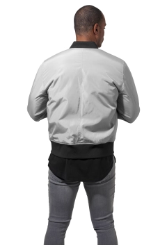2-Tone Bomber Jacket - Burgundy