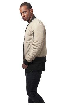 2-Tone Bomber Jacket - Burgundy
