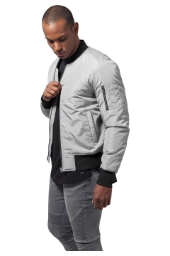 2-Tone Bomber Jacket - Burgundy