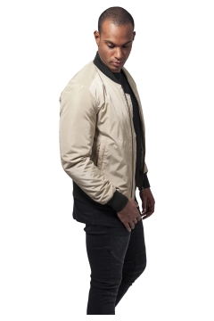 2-Tone Bomber Jacket - Burgundy