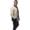 2-Tone Bomber Jacket - Burgundy