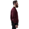 2-Tone Bomber Jacket - Burgundy