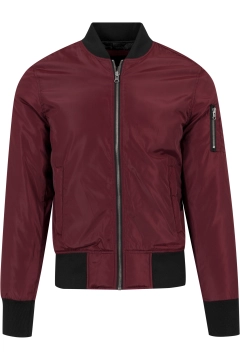 2-Tone Bomber Jacket - Burgundy