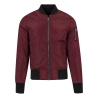 2-Tone Bomber Jacket - Burgundy