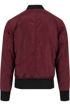 2-Tone Bomber Jacket - Burgundy