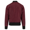 2-Tone Bomber Jacket - Burgundy