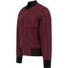 2-Tone Bomber Jacket - Burgundy