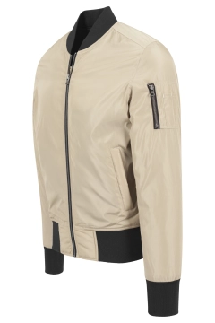 2-Tone Bomber Jacket - Burgundy