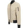 2-Tone Bomber Jacket - Burgundy
