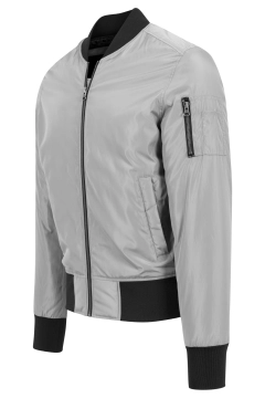 2-Tone Bomber Jacket - Burgundy