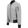 2-Tone Bomber Jacket - Burgundy