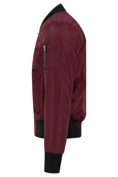 2-Tone Bomber Jacket - Burgundy