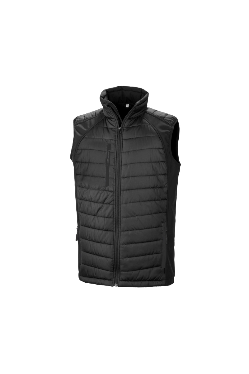 UGi gepolsterte Softshell Gilet - Schwarz / Grau