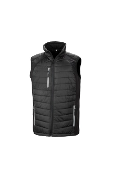 UGi gepolsterte Softshell Gilet - Schwarz / Grau