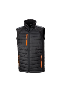 UGi gepolsterte Softshell Gilet - Schwarz / Grau