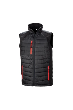 UGi gepolsterte Softshell Gilet - Schwarz / Grau