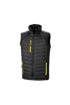 UGi gepolsterte Softshell Gilet - Schwarz / Grau