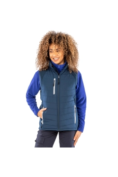 UGi gepolsterte Softshell Gilet - Schwarz / Grau