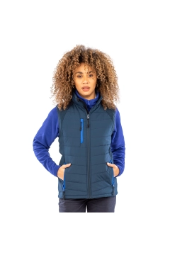 UGi gepolsterte Softshell Gilet - Schwarz / Grau