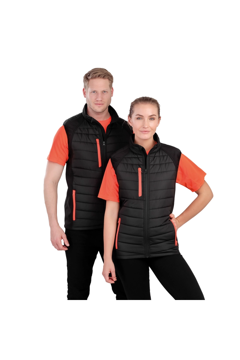 UGi gepolsterte Softshell Gilet - Schwarz / Grau