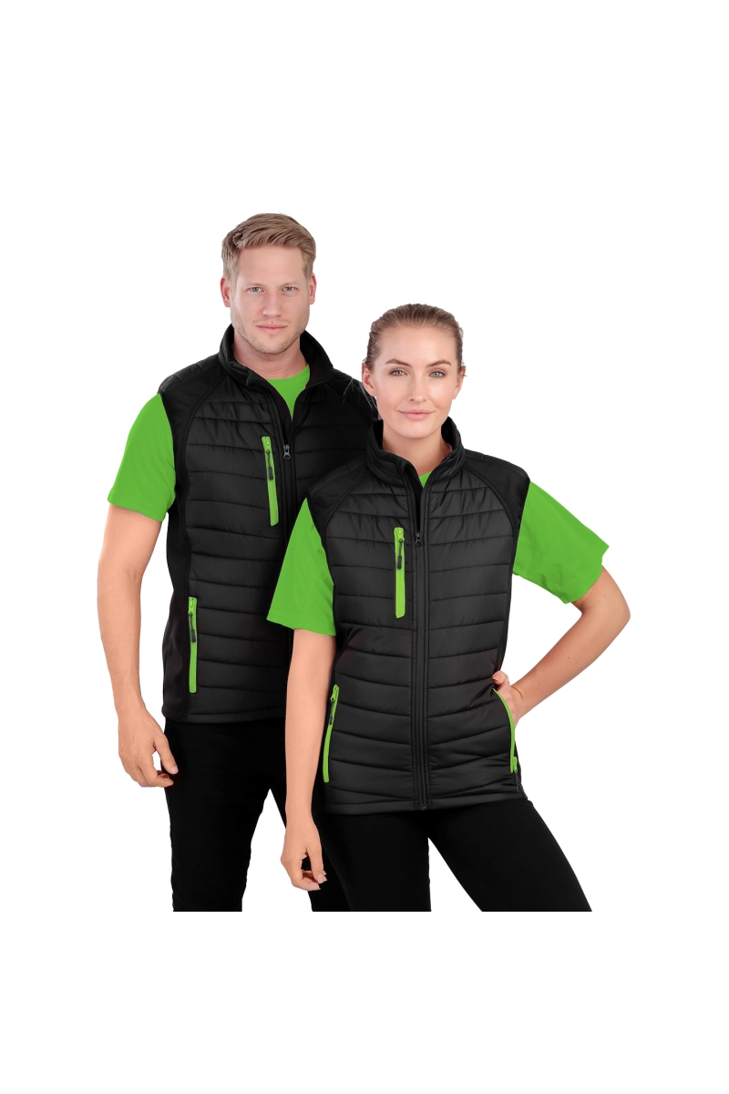 UGi gepolsterte Softshell Gilet - Schwarz / Grau