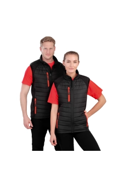 UGi gepolsterte Softshell Gilet - Schwarz / Grau