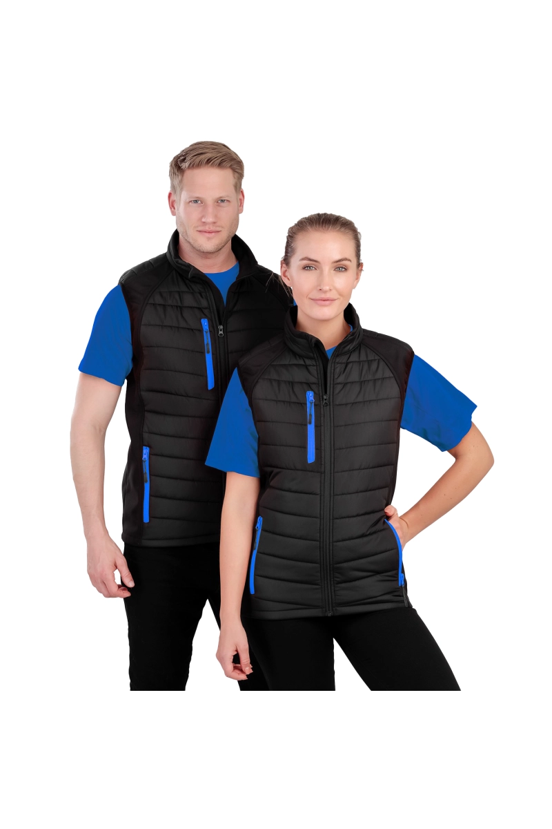 UGi gepolsterte Softshell Gilet - Schwarz / Grau