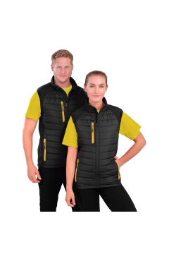 UGi gepolsterte Softshell Gilet - Schwarz / Grau