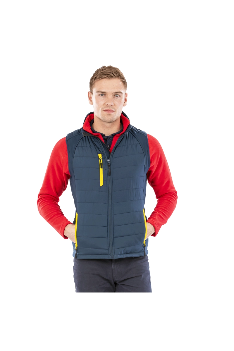 UGi gepolsterte Softshell Gilet - Schwarz / Rot