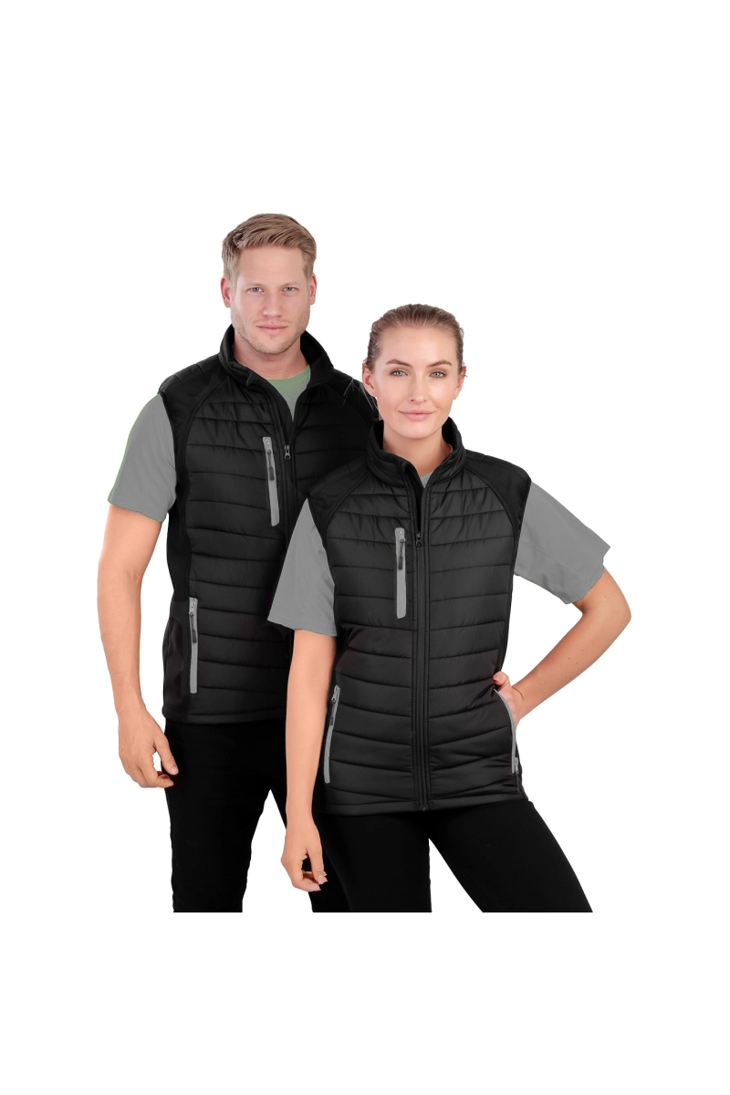 UGi gepolsterte Softshell Gilet - Schwarz / Blau